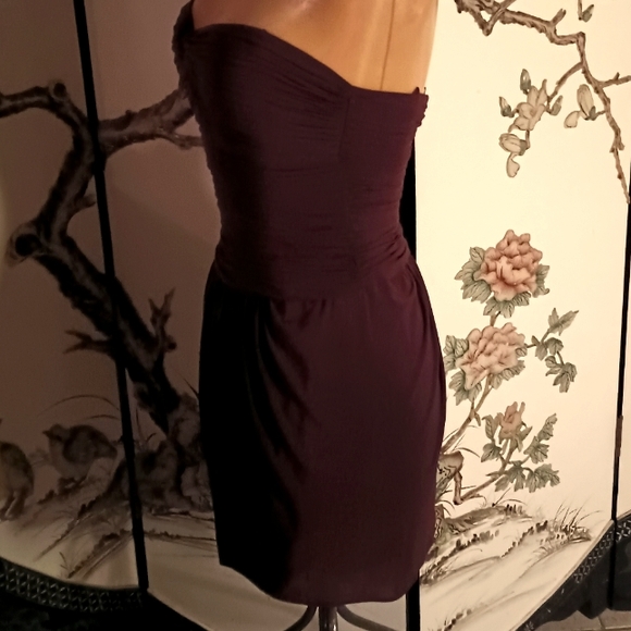 sexy lil BCBG plum strapless mini - Picture 6 of 6